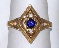 Yellow Gold, Sapphire, and Diamonds Ring at Rubini Jewelers