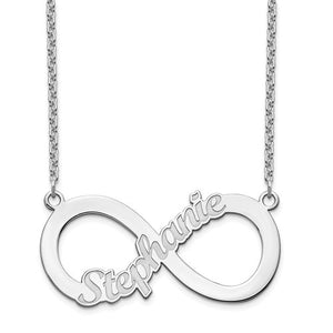 Personalized Infinity Symbol Nameplate Necklace