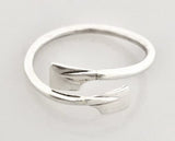 Sterling Silver Bypass Petite Rowing Blades Adjustable Ring by Rubini Jewelers